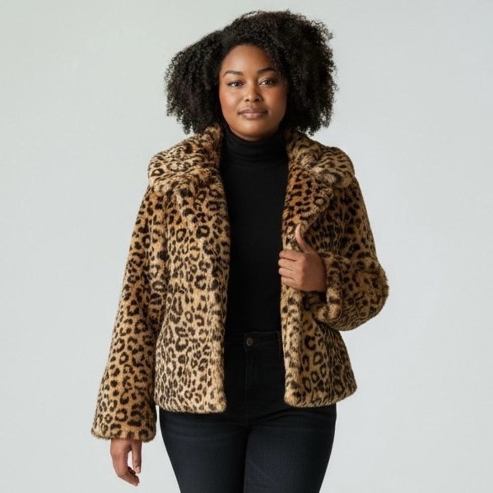 ALTARD’D STATE CHEETAH COLLARED JACKET, Sz M/L
